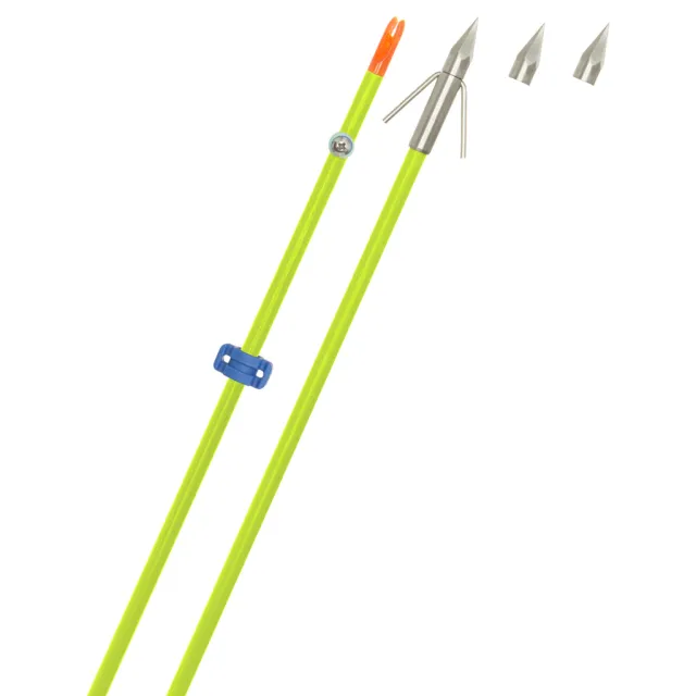 Fin-Finder Raider Pro Bowfishing Arrow Flo Green Big Head - Fin-Finder