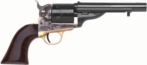 Cimarron 1872 Open Top Navy Revolver .38SP 5.5" CC/Blued Finish Walnut Grip - Cimarron - .38 Special for sale at Bang-Bang Tactical