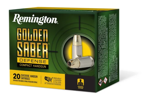 Buy Remington Ammunition 27619 Golden Saber Defense 45 ACP 230 gr Brass Jacket Hollow Point (BJHP) 20 Rounds online