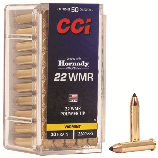 CCI 0073 VMAX 22 WMR 30 gr Hornady V-Max Ammo 50 Per Box 40 Cs - CCI - 22 WMR