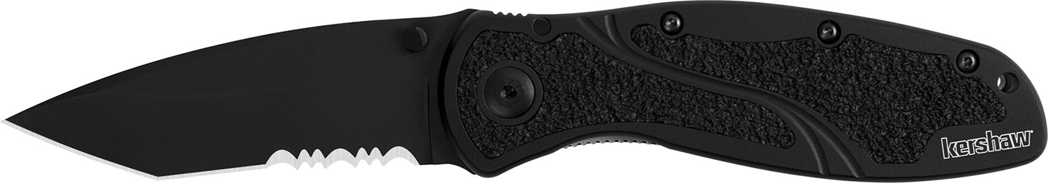 Kershaw Blur Tanto 3.40 In Black Serrated Stainless Steel Blade - Kershaw