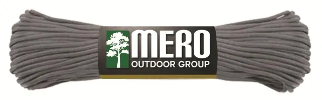 Mero 550 Paracord - 100' 550 lb Gray Charcoal - E.L. Wood Braiding Co. Inc.
