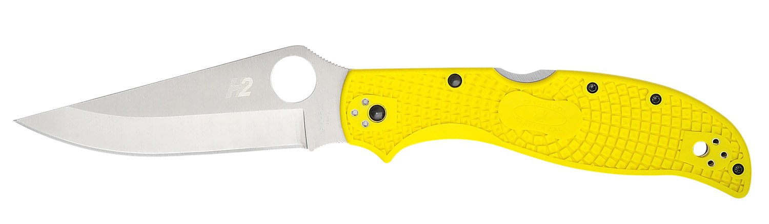 Spyderco C258PYL Stretch 2 XL Salt Yellow Lightweight Knife - Spyderco