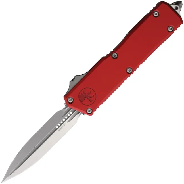 Microtech Scarab II G3 3.97 In D/E Stonewash Red Alu Handle - MICROTECH
