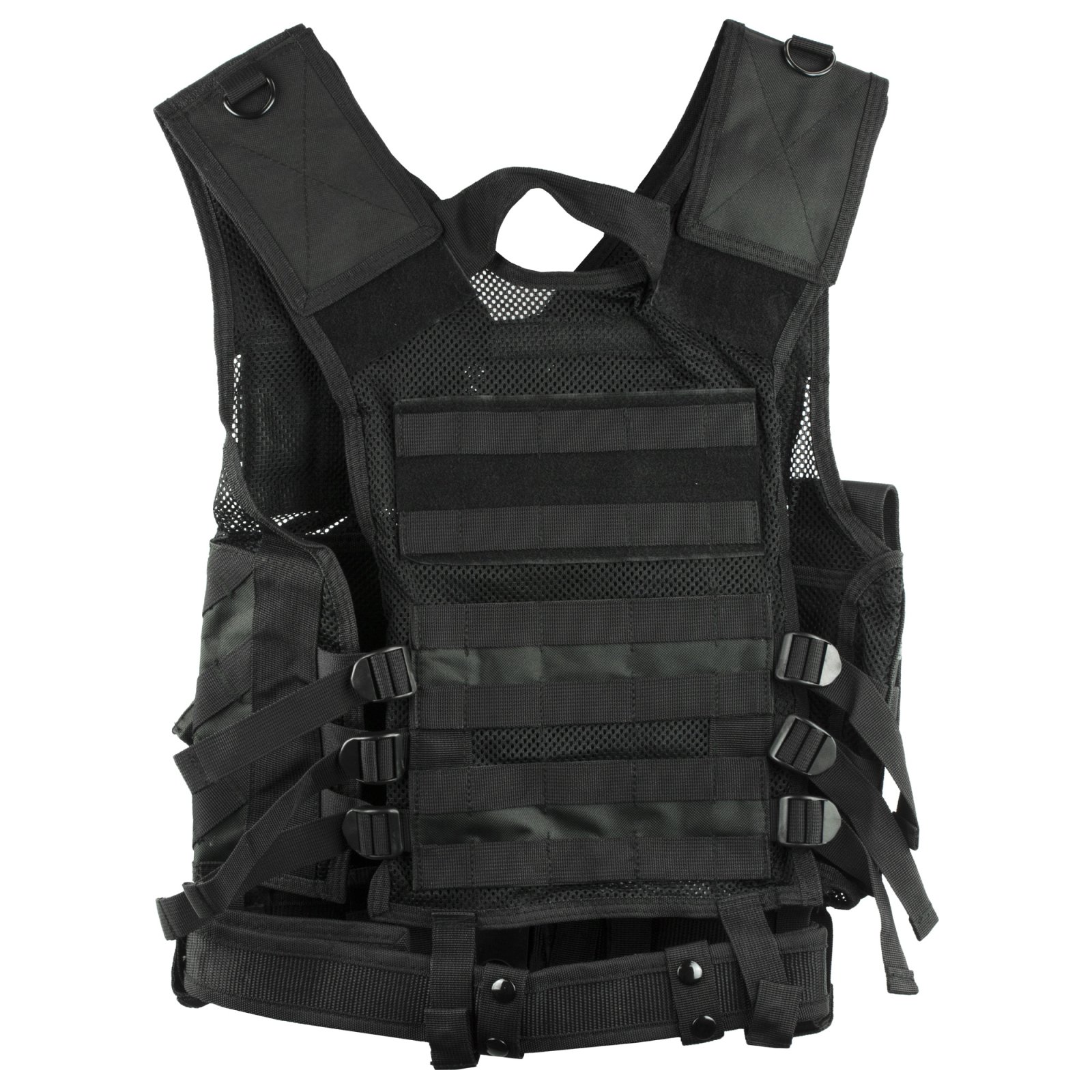 NcSTAR CTV2916B Tactical Vest Black PVC Mesh Adjustable Med-2XL - NcSTAR
