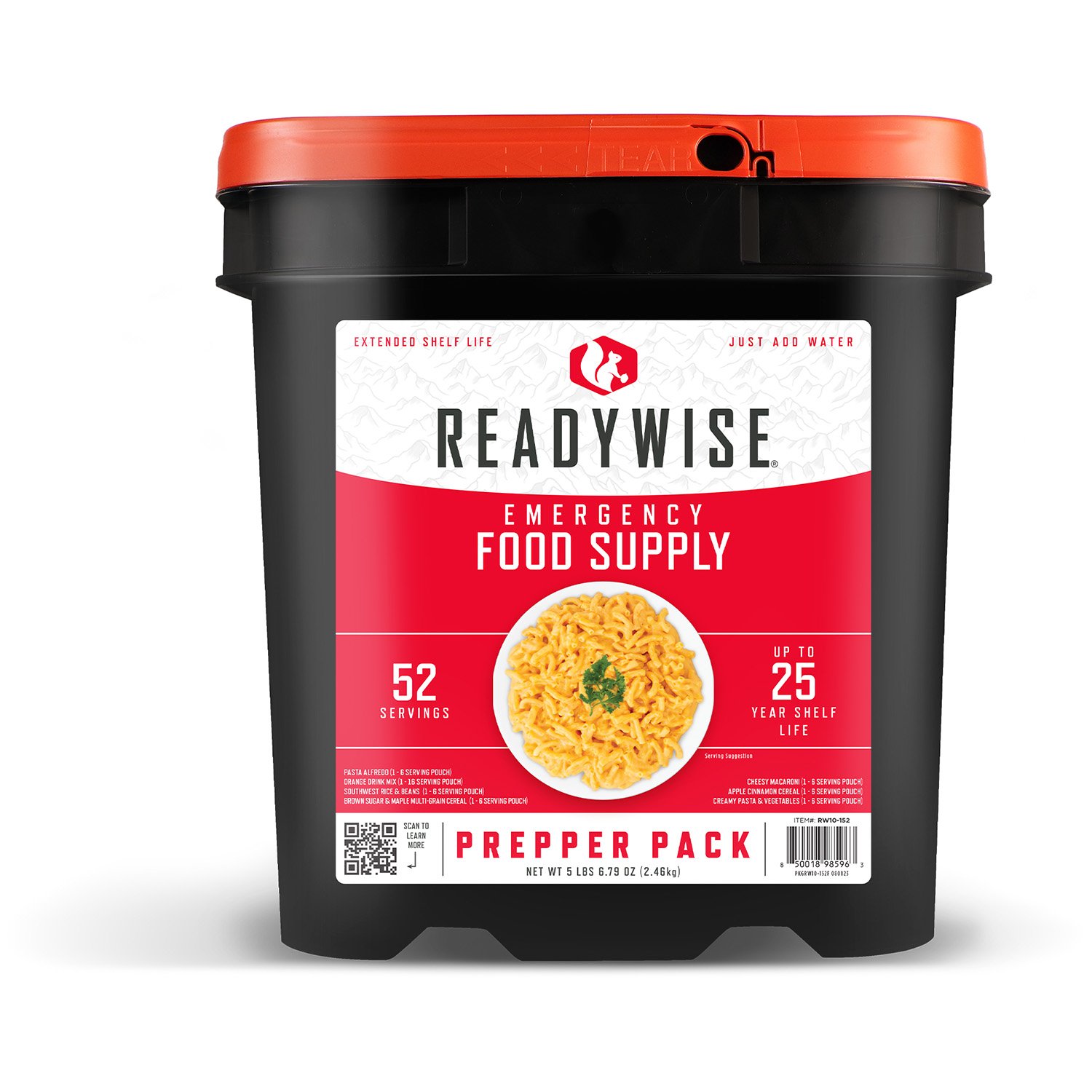 ReadyWise RW01152 Emergency Freeze-Dried Prepper Pack, 52 Servings - Wise Foods, Inc.