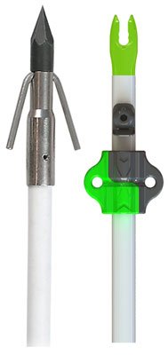 Muzzy 1020CBS Classic White Fish Arrow - Quick Release Carp Point, Drilled Nocks, Bottle Slide - Muzzy