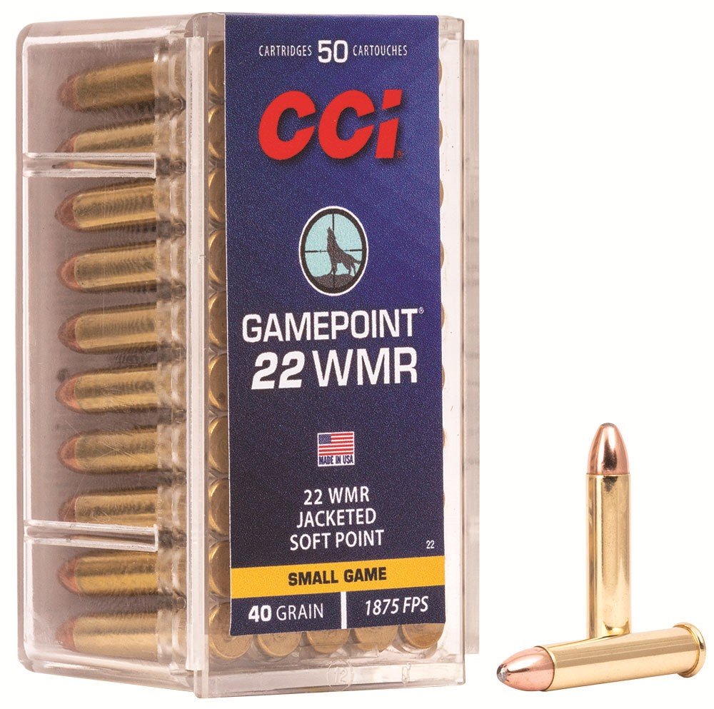 CCI 22 Gamepoint 22 WMR 40gr JSP 50 Rounds Box - CCI - 22 WMR