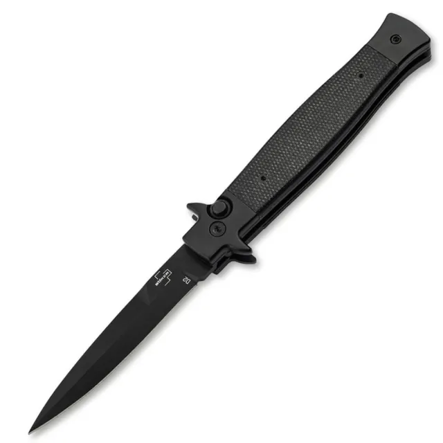 BOKER STILETTO 3.5" FALSE EDGE/PLAIN/BLACK/BLACK - BOKER
