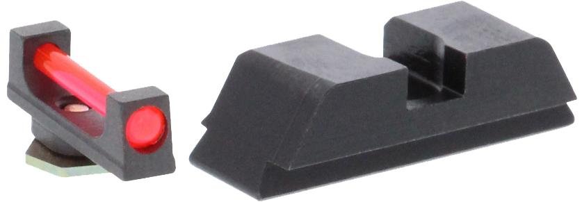 AmeriGlo GFT-122 Range Fiber Optic Sight Set for Glock 42/43 Black - Ameriglo