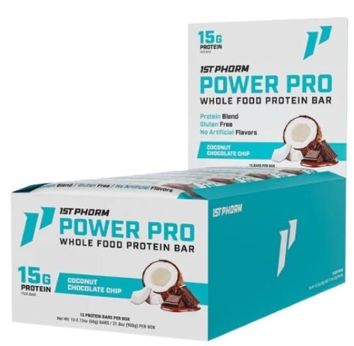 1st Phorm Whole Food Power Pro Bar Coconut Choc Chip 15-Count - 1ST PHORM