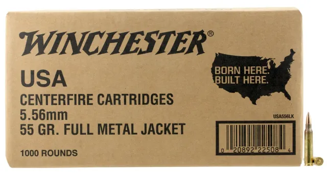 Winchester Ammo Wm1931000 Usa M193 5.56x45mmnato 55gr Full Metal Jacket 1000rds *sold By Case - WIN - 5.56x45mm NATO for sale at Keys Gun Shop