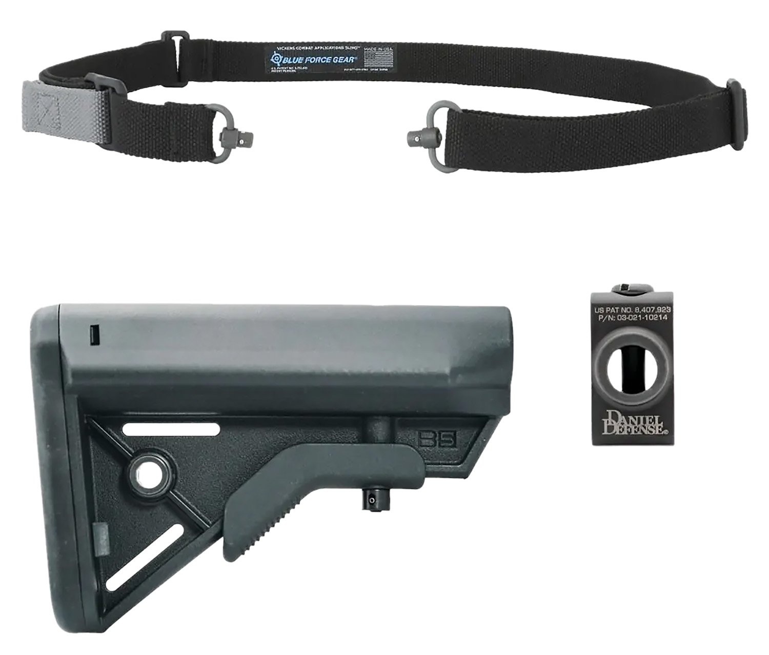 Blue Force Gear KSP0088BK M4 Modern Combat Sling Kit Black - BLUE FORCE GEAR