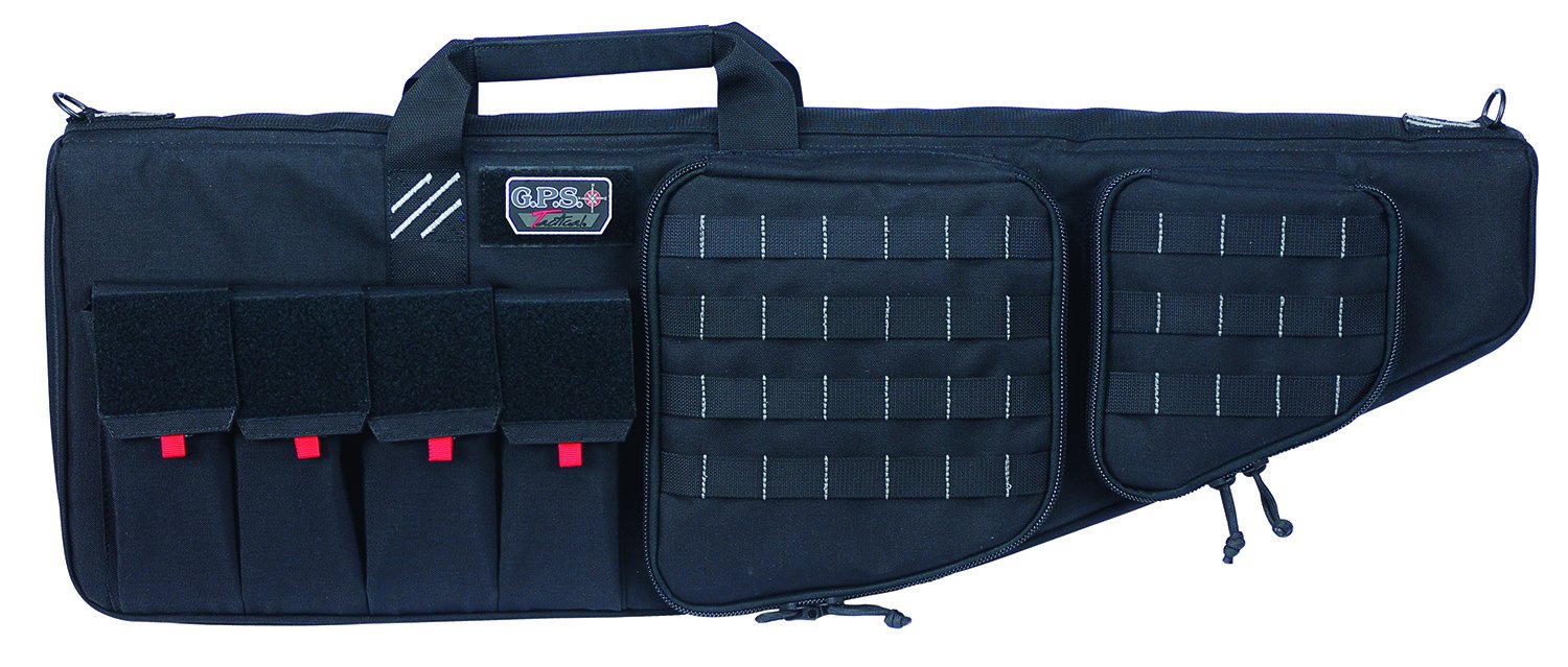GSM Outdoors GPS-T35ARB 35 In Tactical AR Rifle Case Black Handgun Storage - GSM Outdoors