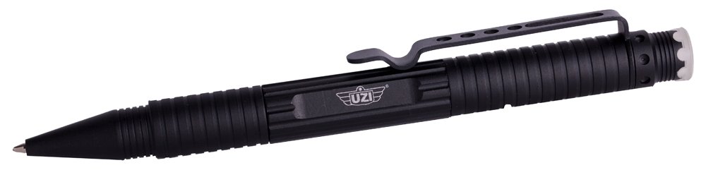 UZI Defender Tactical Pen Black Aluminum 6.10" - DNA Catcher, Standard/Fisher Space Pen Refills - Camp Chef