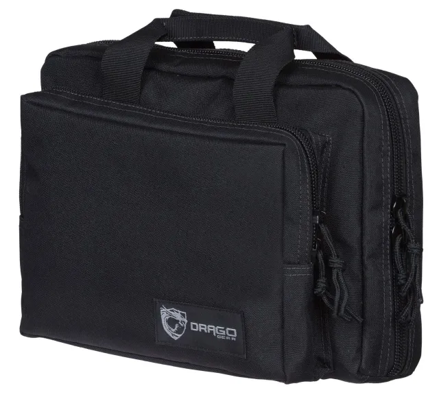 Drago Gear DPC BL Double Pistol Case Black Tactical - DRAGO_GEAR