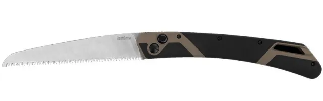 Kershaw Taskmaster Saw 2 7" Folding Knife Silver Tan Handle Model 2556 - Kershaw