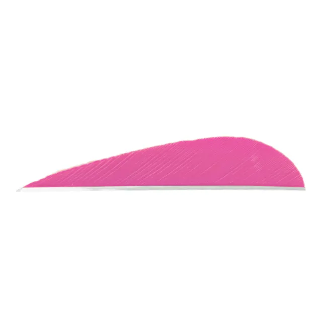 Trueflight 11202 Parabolic Feathers Pink 3" RW 100 Pack - Trueflight