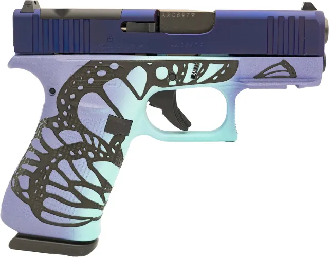 Glock 43X 43X 9mm Luger Ultraviolet Matte PVD Slide 10+1 3.410 Blue|Purple Polymer