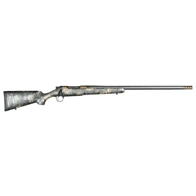 Christensen Arms 8010619800 Ridgeline FFT 308 Win Bolt Action Rifle, Carbon Fiber Wrapped Barrel, Burnt Bronze Cerakote Finish, Green/Black/Tan Stock - Christensen Arms - 308 Win