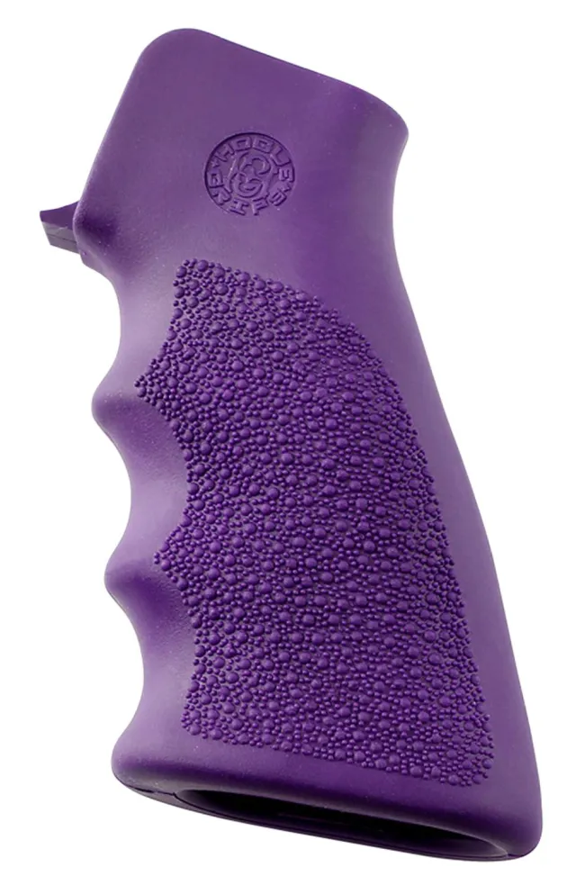 Hogue 15006 OverMolded Grip Purple Rubber with Finger Grooves AR-15 M16 - Hogue