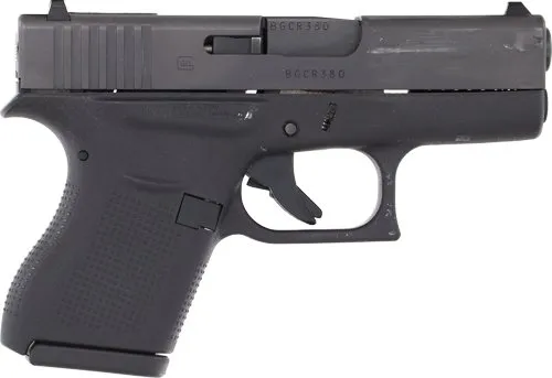 USED GLOCK 43 PISTOL 9MM 2-6RD MAGS GOOD CONDITION