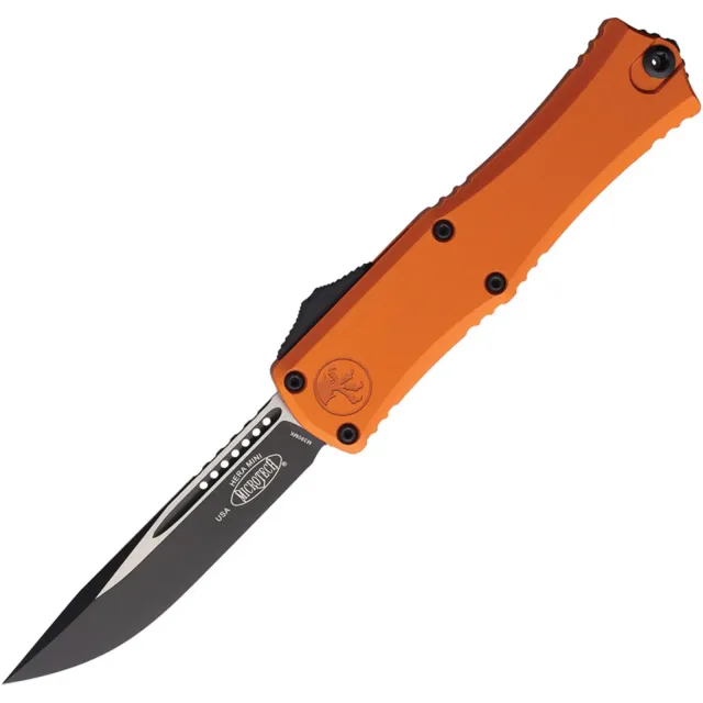 Microtech Hera II Mini 2.96 In SE Black Orange Aluminum Handle - MICROTECH