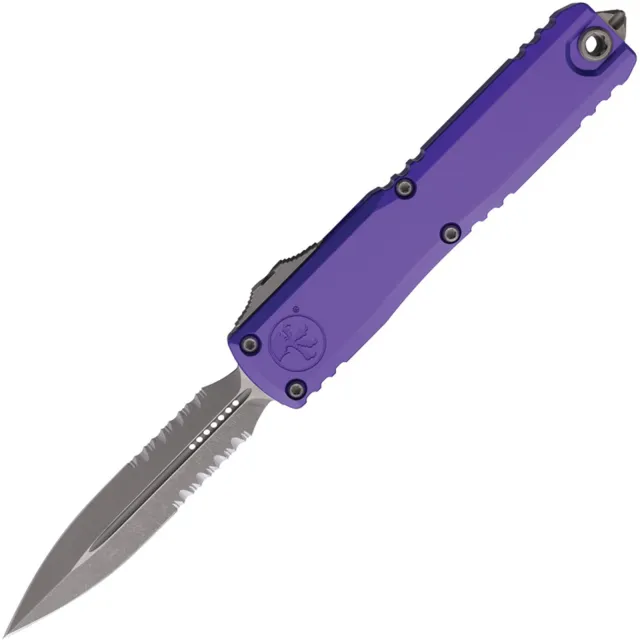 Microtech Ultratech Gen IV 3.55 In D/E Partial Serrated Purple Apocalyptic - MICROTECH for sale at Iron and Lace