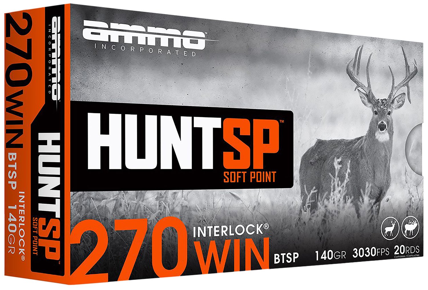 Ammo Incorporated 270W140SP-A20 270 Win 140 Gr 20/Box Centerfire Rifle Ammo - Ammo Inc. - .270 Win