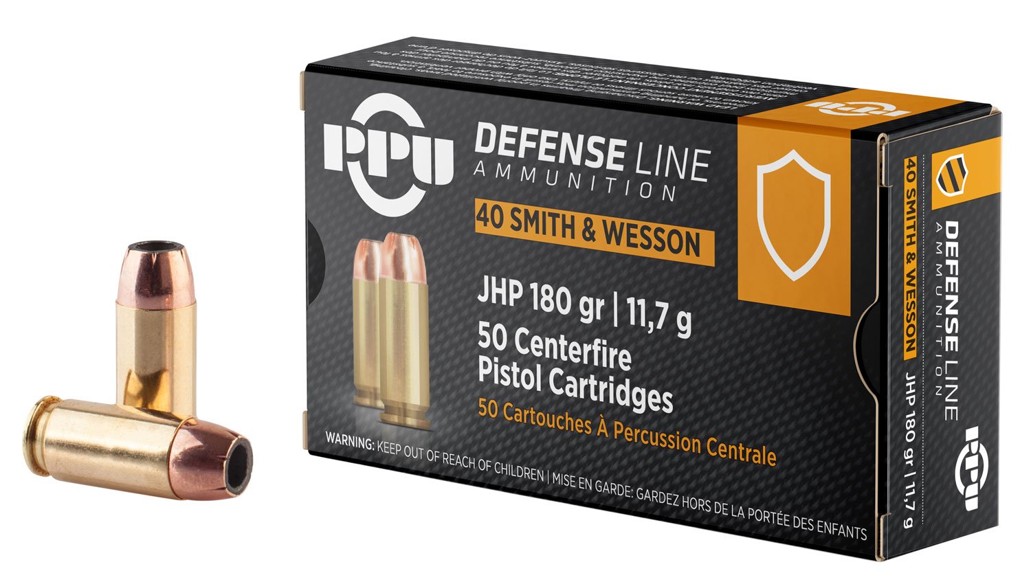 Buy Prvi Partizan PPD40 Defense .40 S&W 180 Grain JHP 50 Round Box online