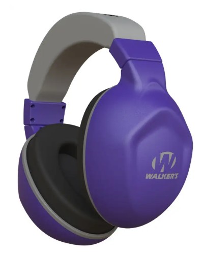 Walkers GWP-YM2-PL Youth Passive Muff Royal Plum Hearing Protection - Walkers