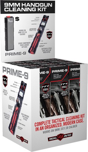 Real Avid AVGCK9MM 12D 9mm Pistol Cleaning Kit 12Pc - Real Avid
