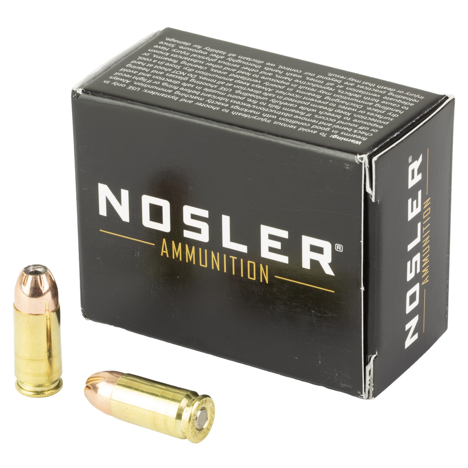 Buy Nosler 51290 9mm Luger 147 Grain JHP 20 Rounds Brass Case online