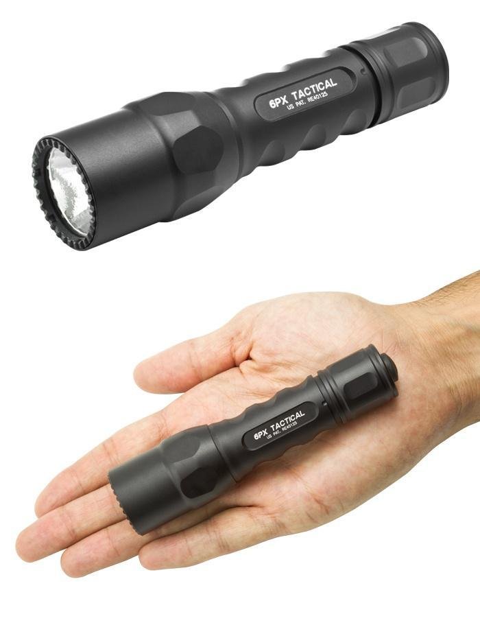 SureFire 6PX-C-BK Tactical Flashlight, 600 Lumens, Single Stage, 6V LED - SureFire
