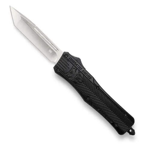 CobraTec MBCTK-1MTNS 3" Tanto Plain Edge Black Handle OTF D2 Steel - CobraTec Knives