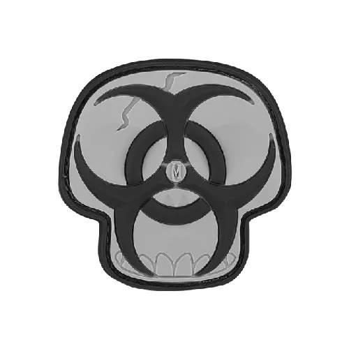 Maxpedition Biohazard Skull Morale Patch PVC Hook-Back Velcro