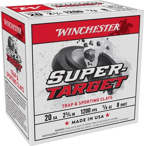 Winchester Super Target 20 Gauge 1200FPS 7/8oz #8 250rd Case - Winchester - 20 Gauge