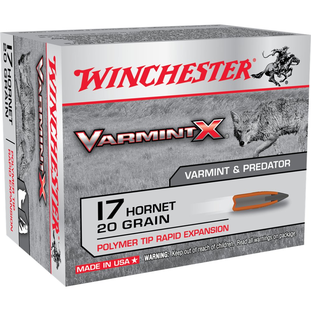 Winchester Ammo X17P Varmint X 17 Hornet 20 gr Polymer Tip Rapid Expansion 20 Bx/10 Cs - Winchester - 17 Hornet