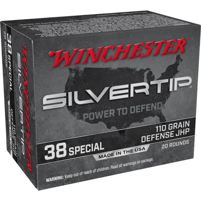 Winchester W38ST 38 Special 110 Grain Jacketed Hollow Point 20 Rounds