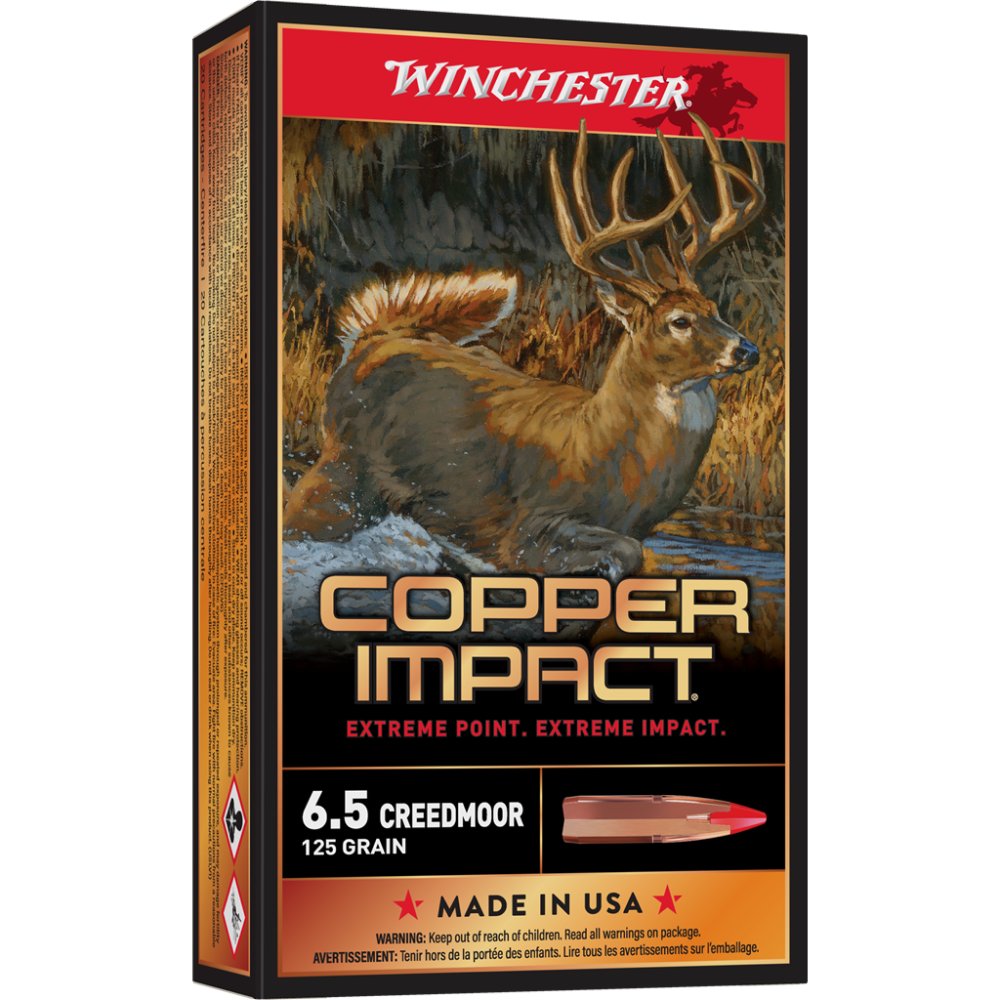 Winchester X65CLF 6.5 Creedmoor 125 Grain Lead Free Copper Impact 20 in Box - Winchester - 6.5 Creedmoor
