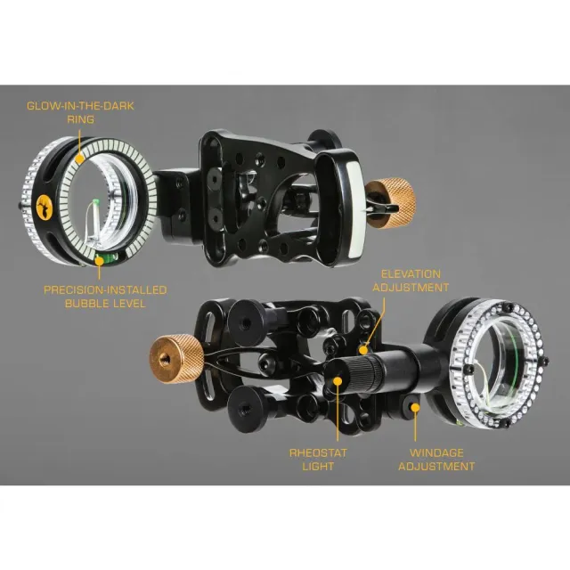 Trophy Ridge AS301 Drive Sight Black 1 Pin .029 RH Aluminum - Trophy Ridge