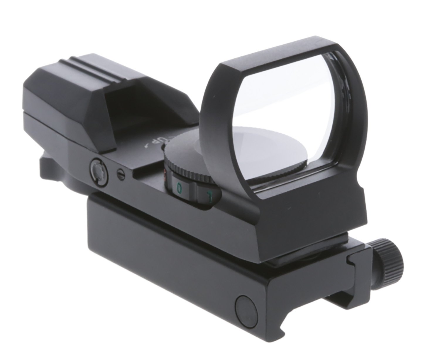 Tru-Glo TG8360B Multi-Reticle 34 Dual Color Red/Green Open Dot Sight Black - GSM Outdoors - 34 MM X 24 MM