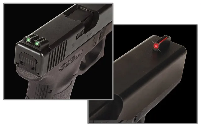 GSM Outdoors TruGlo Fiber Optic Set Glock Low Red/Green - GSM Outdoors