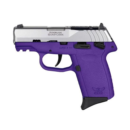 SCCY CPX-1 Gen 3 Sub-Compact Pistol - Stainless/Purple 9mm 3.1" Barrel 10rd Ambi Safety Red Dot Ready