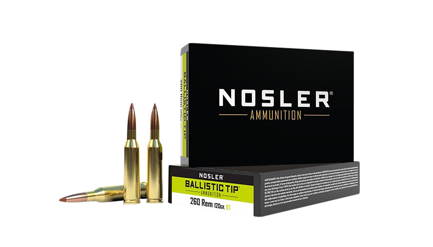 Nosler Ballistic Tip Hunting 260 Rem 120 gr Spitzer 20 Rounds - Nosler - 260 Rem