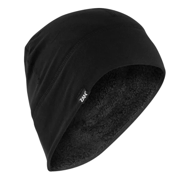 Zan Headgear SportFlex Helmet Liner High-Pile Fleece Black