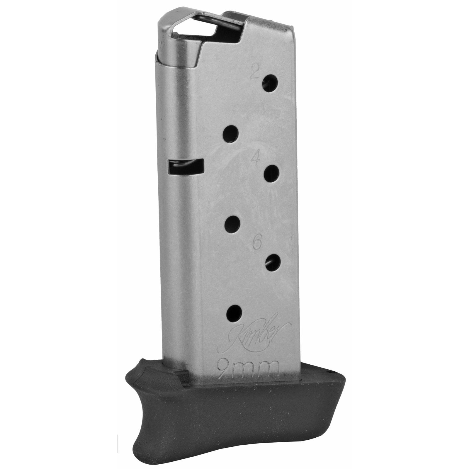 Kimber 4000905 Micro 9mm 7rd Mag Hogue Finger Extension Stainless - Kimber Manufacturing, Inc. - 7RD