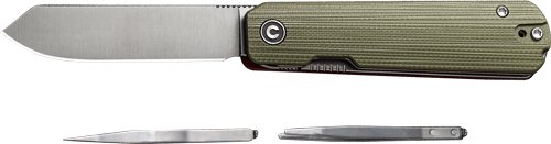Buy Civivi KNIFE SENDY 2.83" MILLED GREEN/RED G-10 CLAM PK online