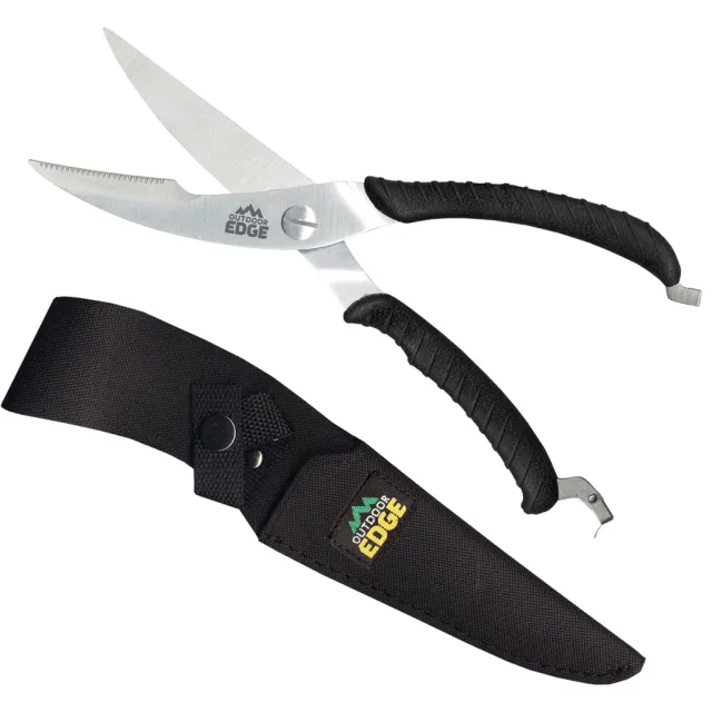 Buy Outdoor Edge SC100 Game Shears 3.5" Stainless Steel Black w/Nylon Sheath online