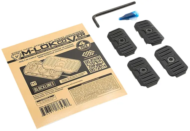 Buy Strike Industries AR M-LOK Short Cable Management Rail Covers Black 2pc online